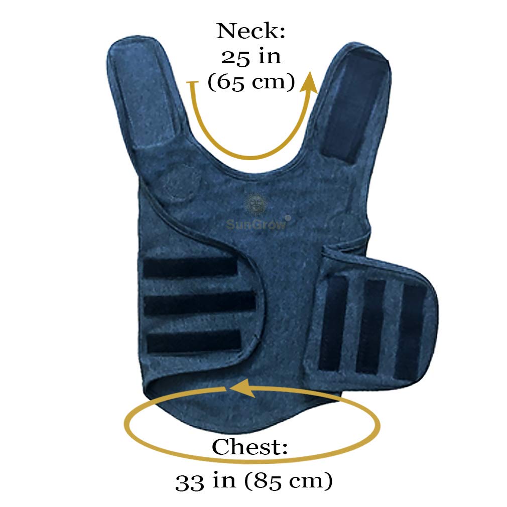 SunGrow Dog Anxiety Vest, 33 Inches Chest Circumference and 25 Inches