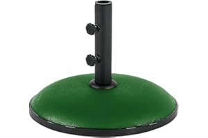 Crystals Round Concrete Parasol Base for Garden Patio Umbrella Sunshade Holder Stand Bird Feeding Station