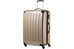 HAUPTSTADTKOFFER - Alex - Bagage Rigide Valise Grande Taille, Trolley avec 4 Roues multidirectionnelles, 75 cm, 119 litres, Champagne