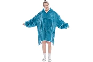 FELOVE Sweat à Capuche Surdimensionné,Hoodie Couverture Couverture a Capuche Hive，Plaid à Manche Polaire Pull Femme Homme Adulte Chaud,avec Poches Portables aux Adultes,Hommes,Femmes,Adolescents