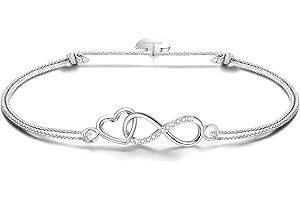 F.ZENI Braccialetti da donna in argento 925 braccialetti infinito con brillanti zirconi amore per sempre braccialetti per regalo gioielli per ragazze con confezione regalo