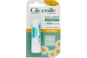 GLICEMILLE | Stick Labbra Nutriente, SPF 15, con BIO Camomilla, Glicerina e Vitamina E, 5,5ml
