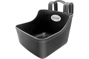 BRAMA WEST GEWA - Comedero colgante para caballo con mango, 12 litros, comedero, larga vida útil, fabricado en Alemania