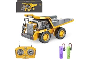 X-Verse Zdalnie sterowana kompaktowa ładowarka zabawka, zdalnie sterowany pojazd budowlany dla dzieci, 1/20 9CH RC ładowarka kompaktowa z efektami świetlnymi i dźwiękowymi