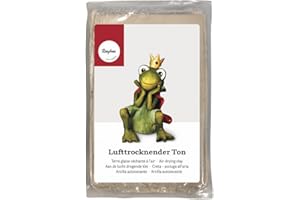 ‎RAYHER Rayher Lufttrocknender Ton, Beige, 1 kg, Modelliermasse, lufthärtend, weich, geschmeidig, ohne brennen, 3450102, 1000 g