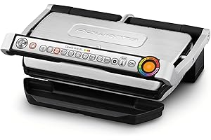 Rowenta GR722D Optigrill+ XL Bistecchiera Elettrica con Piastre Rimovibili, 9 Programmi di Cottura Automatici, Modalità Manuale e Surgelati, Grill Intelligente 2000 W, Indicatore Cottura