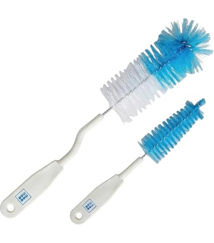 Mee Mee Spazzola Per Pulire Biberon E Tettarelle – Setole In Nylon Mobili A 360°, Manico Ergonomico, Pulizia Profonda Per Collo Stretto E Largo, Senza BPA - 3