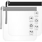 LOPHE Clear Airplane Bag, 2 Pieces Liquid Flight Bag | Transparent Travel Toiletry Bag with Handle, Waterproof, Toiletry Bag