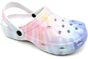 Sole London Kids Girls Slip On Garden Pool Sliders Clog Ombre Marble Beach Summer Sandals