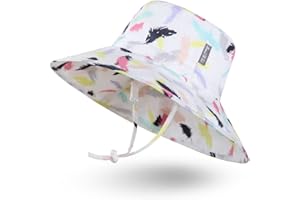 AMI&LI TOTS Ami & Li tots Niña Sombrero de Sol Bob Ajustable para Bebé Niña Niño Infantil Niños Pequeños Sombrero Protección Solar UPF 50 Unisexo