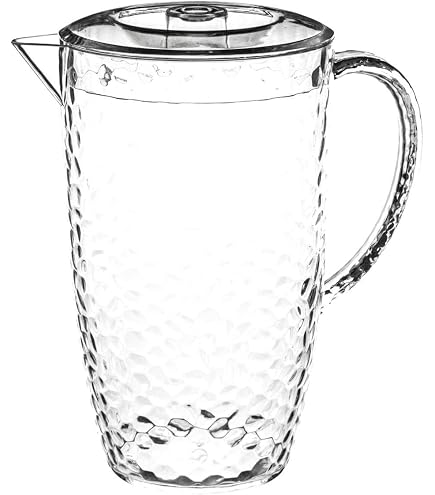 Arabia Huvila 1027478 Caraffa In Porcellana Rosa/Bianca - 1 Litro, Collezione Huvila, Design Finlandese