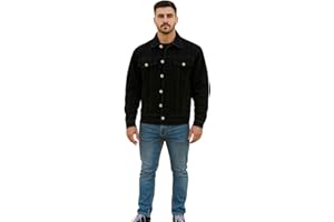 True Face Mens Denim Jacket Long Sleeve Casual Wear Loose Fit Outerwear Lightweight Outdoor Top