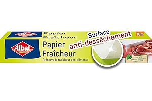Albal - Papier Fraicheur 16m - Préserve la fraîcheur des aliments - Anti-déssèchement - Absorbe les graisses