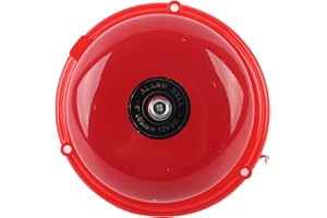 LAZMIN Elektrische Brandschutzklingel, 4 Zoll Metall interne Schlag Art Glocke Sicherheitsglocke 100db(12V)