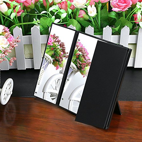 lmeison Premium Tri-Fold LED-beleuchteten Travel Make-up Spiegel (schwarz) - 7