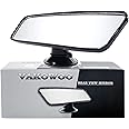 VAKOWOO Rear View Mirror for Driving Test, Secondary Instructor Examiner Learner Mirror, Adhesive Interior Suction Cup Car Mirror for Driving Lesson (200 X 62 mm)