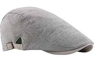 FBBULES Plano Gorra Boinas Casual Clásico Sombreros Algodón Mezcla Sombrero de Conducción Vintage Newsboy Gatsby Hat Ivy Irish Cap para Hombre Mujer con Hebilla Ajustable