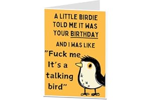 LIMALIMA Funny Birthday Card For Men & Women Rude Little Birdie Design For Him Her Perfect For Best Friend Brother Sister Mum & Dad 30th 40th 50th 60th