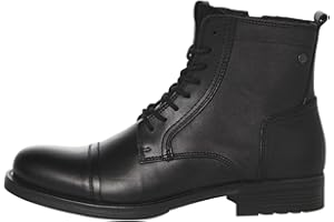 JACK & JONES Herren Jfwrussel Leather Warm Anthracite Stiefel