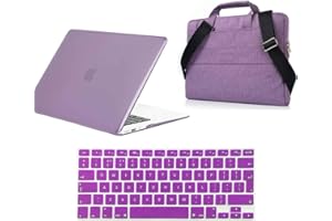 FINDING CASE Apple MacBook Air 11 inch Case A1370 A1465,3 IN 1 Crystal Clear Hard Shell Case with Laptop Shoulder Bag Strap and Keyboard Skin Cover for 11-inch/11.6"MacBook Air (Crystal lilac)