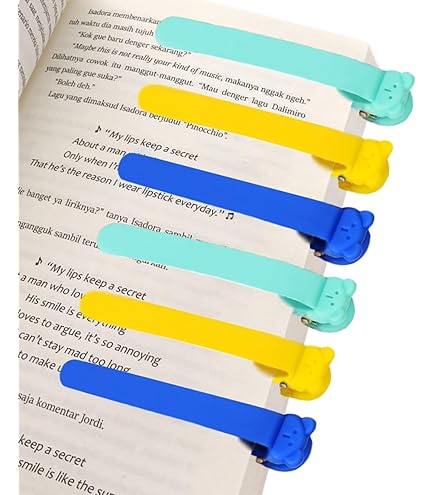 LxcshLjx Lot De 6 Marque-pages Automatiques En Silicone Pour Lecture, Marque -pages Intelligents, Marque-pages Intelligents, Accessoires De Lecture, Marque-pages Pour Mères, Enseignants, Amateurs De