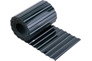 WEZALGET Bordure de Jardin en Métal, Panneaux de Clôture, Bordure de Jardin en Acier Ondulé de 20 Cm de Haut pour Pelouse, Massifs de Fleurs, Bordures De Pavés Et Abords D'arbres, 9 M