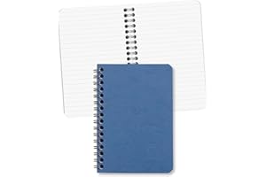 Clairefontaine 785964C Kolekcja Age Bag - Notatnik na spirali Kołonotatnik Niebieski format kieszonkowy 9x14 cm 100 stron w linie biały papier 90 g kartonowa okładka imitująca skórę