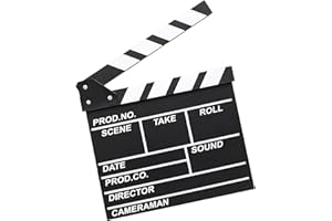 BELLIGERN Clapperboard Clapper Board for Film Black and White Film Clapper Board Directors Clapperboard Movie Clapper Board Suitable for Movie Shooting Room Decoration(1 Piece)