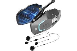 vFound X10 Sistema de Intercomunicación Bluetooth para Cascos de Moto, Mesh 4.0 + Conexión 5G Móvil para Grupos, Compartir Música e IP67 Resistente al Agua Comunicación Grupal par (Plata)