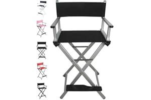 Polironeshop Deva - Silla de aluminio plegable para maquillaje