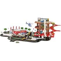 Super Garaje Renault De 3 Niveles Con Estación De Servicio Y Circuito De 4 Metros – STLARUX Juguete De Cochera Para Niños +3 Años