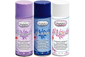 Hygienfresh Fior di Loto Note di Pulito Fresh Lavender 3 deodorante spray 400 ML per tessuti, abiti, tende, divani, scarpe e in ambiente domestico/ufficio