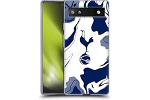 Head Case Designs Officially Licensed Tottenham Hotspur F.C. Blue And White Marble Badge Soft Gel Case Compatible With Google Pixel 6a
