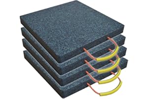 HDE Geakv 4 Stück Abstützplatten 400x40x40mm, 10t, Schwarz, Metall