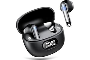 Tukio Bluetooth Kopfhörer, Kopfhörer Kabellos Bluetooth 5.3, in Ear Kopfhörer mit 4 HD Mic, 40 Std Spielzeit, Kabellose Kopfhörer Tiefer Bass, IP7 Wasserdicht Mini ENC 2024 Ohrhörer, LED Anzeige,