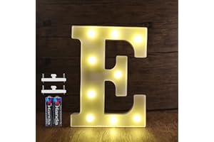 SMOTOT LED Buchstaben Lichter Alphabet Lampe Buchstabe Beleuchtung Lampe Beleuchtete Nachtlichter Dekoration für Geburtstag Weihnachten Hochzeit Party Valentinstag mit 2AA Batterie Spurlose Haken