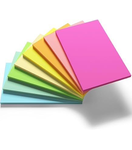 400 Pastel Sticky Notes (76 X 76 Mm) - Colourful Removable Self-Adhesive Memo Pads In Blue, Pink, Green, Yellow | Set Of 4 Pads (100 Sheets Each) | Office, Home & School - View #11
