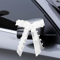 15 Nœuds En Organza Blanc Pour Décoration Mariage - Avec Cœurs, Pour Voiture, Cadeaux, Fête