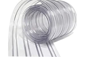Resilia Plastic Vinyl Strip for DIY Dog or Cat Door - Doggie Door Replacement Strips, Doghouse or Kennel Door Flap, Pet Products and Supplies, Clear, 8'' x 8' (DIYDogDoor-8x8)