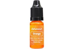 jyibinee Teinture de cire de bougie de 10 ml, anti-fuite, hautement concentrée, essence de couleur, savon tonifiant, cire de soja, paraffine, colorant pour la maison, orange