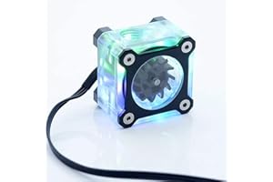 Heayzoki Water Cooling Flow Meter,R3 RGB Colorful Computer Water-Cooling Water Flow Meter G1/4 Female Thread Computer Accessories,Water Cool Flow Meter Water Cooling System