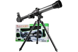 HONPHIER Kids Telescopes 20X 30X 40X Magnification Astronomical Telescope with Tripod Portable Science Stargazing Telescope Educational Educational Learning Toy Telescope for Kids Beginners