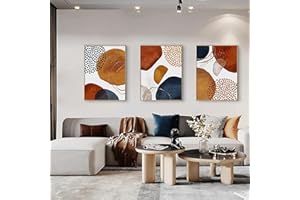 IUNTWEIE Images abstraites sur toile, tableau mural géométrique abstrait moderne pour salon, chambre à coucher, sans cadre, G,40x60cm*3