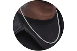 RANKEEF Cadena de trigo ChaîNe En Argent 3/5 mm Pour Homme, Collier En Acier Inoxydable Pour Hommes,Collier Homme Acier Inoxydable éTanche 18/20/22/24/26 Pouces Bijoux Pour Hommes Et Femmes