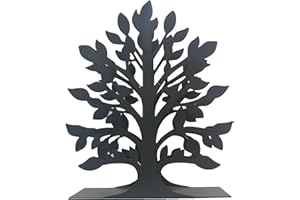 MECSAL CASALINGHI Portatovaglioli da Tavolo, Porta Salviette Cucina, in Metallo Decoro Albero Foglia, Casa Bar Pizzeria (ALBERO 5)