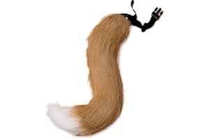 PPFINE Disfraz de zorro de piel sintética con cola para adultos/adolescentes, disfraz de Halloween para fiesta de Navidad, talla única