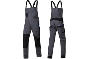 WORK IDEA Pantalón de Trabajo elástico para Hombre con múltiples Bolsillos y Bolsillos para Herramientas