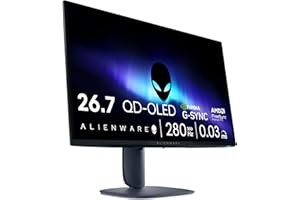 Alienware 27 Écran Gaming - AW2725D, QHD (2560x1440), 280Hz, QD-OLED, 0.03ms, Compatible NVIDIA G-Sync, AMD FreeSync Premium Pro, DisplayHDR True Black 400, USB-C, HDMI, DisplayPort, Garantie 3 Ans