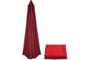 KDHKDFN Toile De Rechange Rond Toile sur Un Parasol Remplacement Toile De Parasol 3 * 3m 8 Baleine pour Un Parasol Déporté(Color:Rouge)