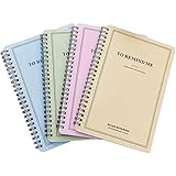 LELYFIT A5 Quaderno con Spirale, Confezione da 4 Blocco Note, A5, 210x142mm, 120 Pagine / 60 Fogli di Carta, Taccuino Journal